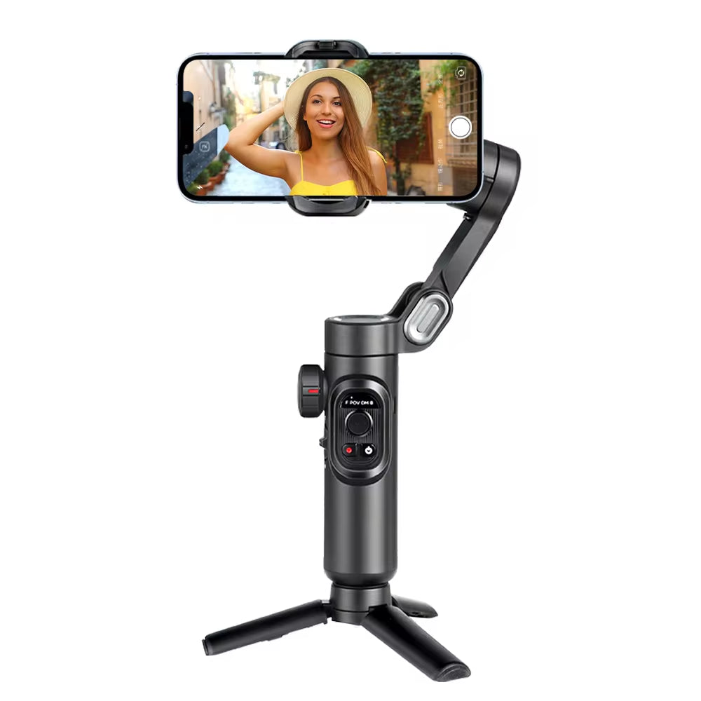 Gimbal Stabilizer for Smartphone with Fill Light for Iphone & Android